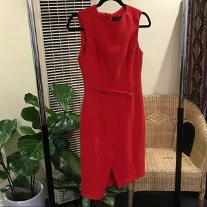 Topshop Red Fitted Dress
